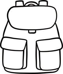Line Art Camping Backpack