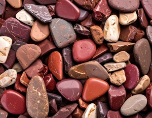 Naklejka premium Close-up view of many colorful stones