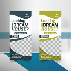 Modern home sale rollup banner design template