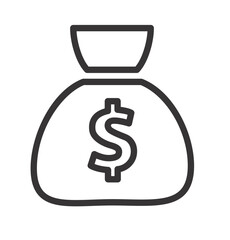 Dollar icon illustration white background vector image