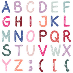 Colorful Artistic Alphabet Letters Set – Creative Decorative Font Design