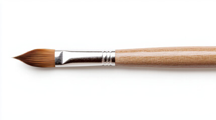 High quality paintbrush with wooden handle and fine bristles, perfect for detailed artwork and vibrant watercolor techniques