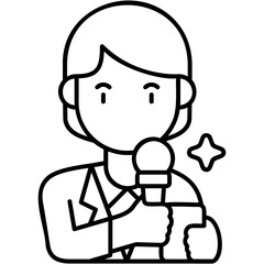 Line Art Master Of Ceremonies Icon