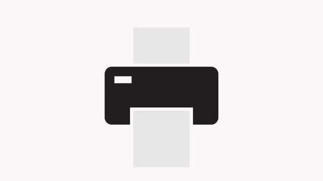 printer icon animation simple flat