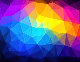 Vibrant, multicolored, polygonal abstract background