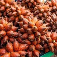Fototapeta premium Close-up view of many Salak fruit