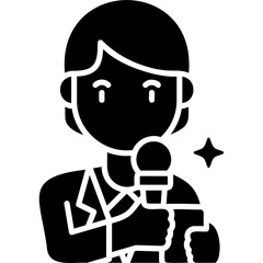 Solid Black Master Of Ceremonies Icon