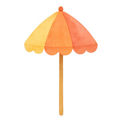 PNG Colorful beach umbrella illustration.