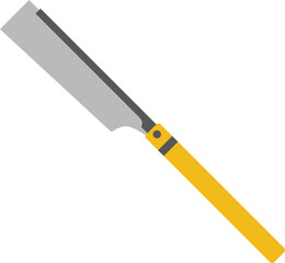 Japanese saw illustration. Hand saw vector illustration in flat style