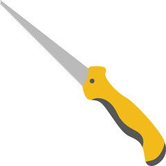 Wallboard saw illustration. Hand saw vector illustration in flat style