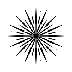 Obraz premium Flat Style Radial Firework With Glow