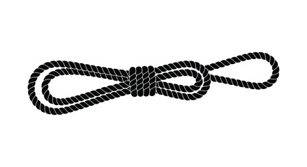Detailed illustration of a tightly knotted rope against a plain white background