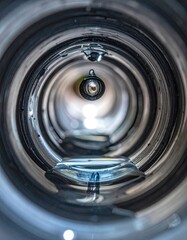 Water droplet inside a cylindrical tube
