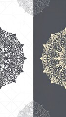 Symmetrical floral mandala pattern