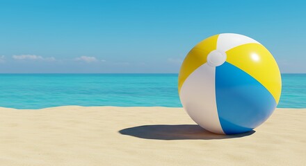Beach Ball Serenity: A Vibrant Summer Scene