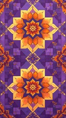 Symmetrical floral pattern