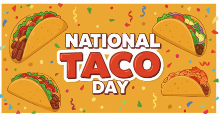 Vector illustration National taco day