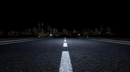 night asphalt road in the city