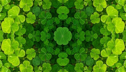 Symmetrical pattern of clover leaves