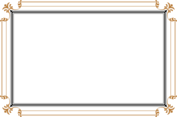 Elements of ornate vintage frames. Border black lines isolated swirls motifs. Design print for greeting cards, wedding invitations, restaurant menu, royal certificates. Set 986
