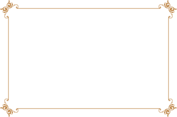 Elements of ornate vintage frames. Border gold lines isolated swirls motifs. Design print for greeting cards, wedding invitations, restaurant menu, royal certificates. Set 987
