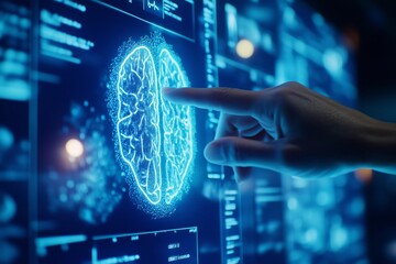 Doctor Utilizing Advanced Computer Interface for Healthcare Management