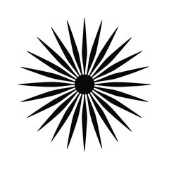 Obraz premium Abstract Sunburst Rays Icon Vector