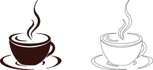 Coffee cup icon set. Cups of coffee tea collection. Hot drink icon. Disposable cup. Cup coffe with steam. Flat style. Vector Illustration. national coffee day.Coffee bean set.Coffee machine icon.Drink