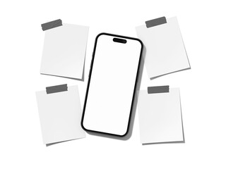 White Blank Screen Instagram Post and Flyer Mockup with Smartphone