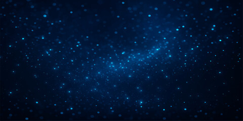 Obraz premium Abstract blue night sky background with shining stars and cosmic design