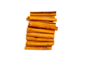 Dried cinnamon sticks arranged in a bundle.
