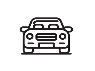 Obraz premium Stylish Driving School Symbol Icon in Thin Line Elegant Minimal Vector Illustration Design