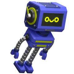 Fototapeta premium Flying Robot 3D Illustration