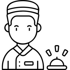 Line Art Concierge Icon