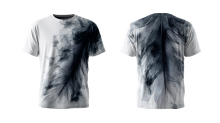 Tshirt feather texture front and back