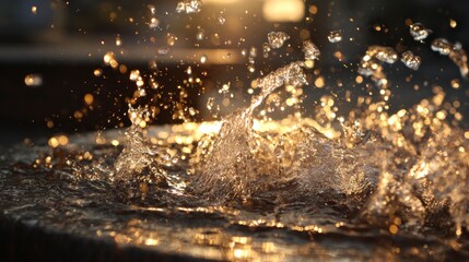 Water splash abstract background