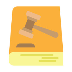 Law Book Vector Flat Icon Design