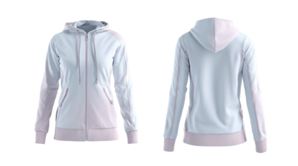 Pastel hoodie model front back