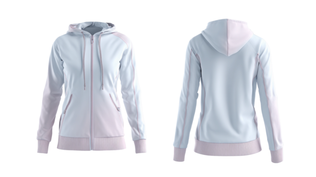 Pastel hoodie model front back