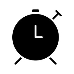 Alarm clock icon vector. Time illustration sign. Clock sign. Watch symbol.