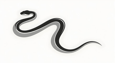 Obraz premium Snake Illustration Against White Background Abstract Design