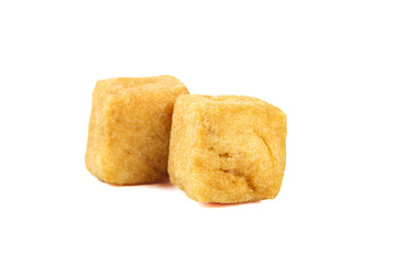 Golden Fried Tofu Puffs Hollow Texture Asian Cooking Vegetarian Food Ingredients