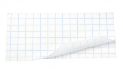 sheet of paper on a white background