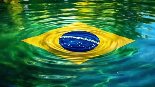 Brazilian flag in stadium, world cup, football, stadium, flag, country