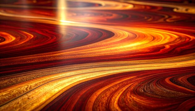 Abstract Fluid Texture in Warm Golden and Red Tones - Vibrant abstract fluid background with golden, orange, and red swirling patterns. Modern liquid art design suitable for digital wallpapers, poster - Powered by Adobe