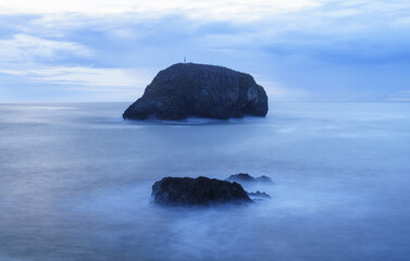 Llubeces Islet, Barro. Islets in the Cantabrian Sea, Asturias.