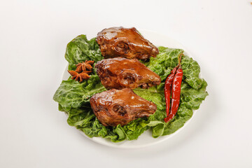 Spicy Braised Rabbit Head Dish Chinese Sichuan Cuisine Shuangliu Traditional Food