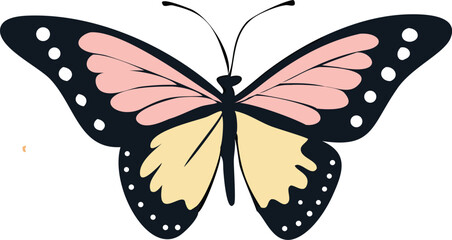 Graceful butterfly with delicate wings, a symbol of transformation, beauty, and nature, perfect for designs needing a touch of elegance and whimsy