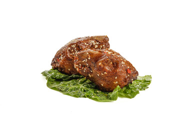 Shuangliu Style Spicy Marinated Rabbit Head Chinese Traditional Cuisine with Vegetables