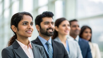 Obraz premium Business team portrait of Indian professionals — representing unity, ambition, and achievement